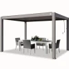 PRIMEYARD Pergola 3x4 m aluminiumsstolper med lameltag lavet af aluminium grå