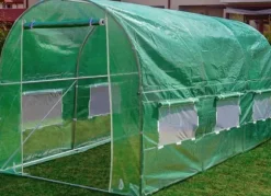 Professionel 450x200x200cm drivhus tunnel for seriøse dyrkere - Holdbar galvaniseret stålramme, UV-bestandig overdækning, nem montering