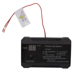 Propangasdetektor til autocampere med høj 85dB alarmlyd - UL-certificeret sensor (sort)