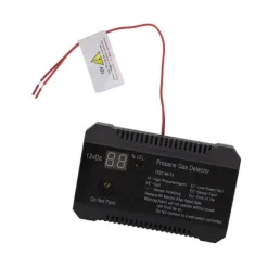 Propangasdetektor til autocampere med høj 85dB alarmlyd - UL-certificeret sensor (sort)