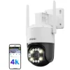 PTZ Sikkerhedskamera, AI Detektion, 4K Ultra HD Opløsning,8MP