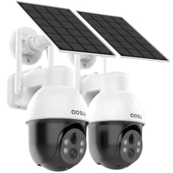 PTZ Solkamera, 5MP Opløsning, To-Vejs Lyd,4mm, 2PCS, EU Stik