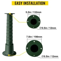 Pumpestativ i støbejern til svengelpumpe 22,86x22,86x66 cm. Lakeret håndpumpe til haven, dammen eller gården med 8 mm vægtykkelse.