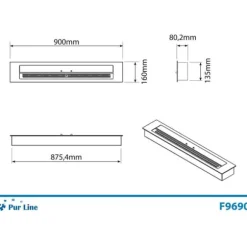 Purline Forbrændingsblok F9690 90 Cm Søvfarvet