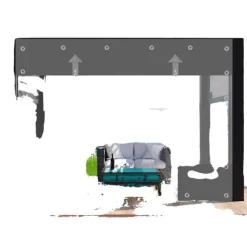 PVC Presenning, Vandtæt Design, Brandhæmmende Materiale,Mørk Grå-b, H3 x W4M