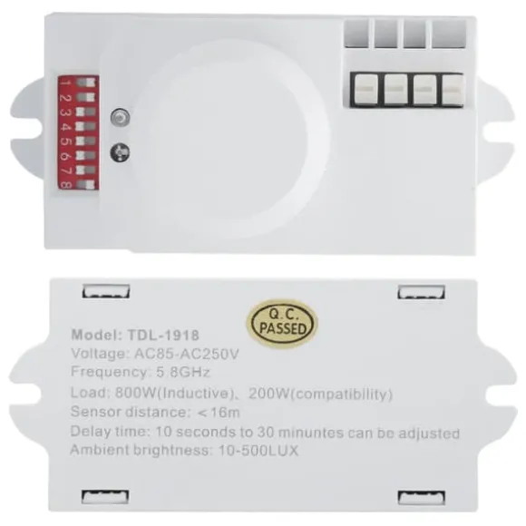 Radarinduktionsmikrobølge-switchsensorstyringsudstyr TDL-1918 5,8 GHz