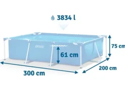 Ramme havepool 300 x 200 x 75 cm 2 i 1 INTEX 28272