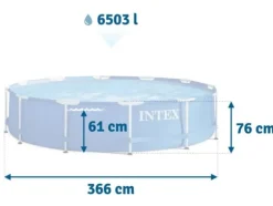 Rammehavepool 366 x 76 cm 6-i-1 INTEX 28210