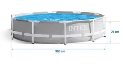 Rammehavepool 305 x 76 cm 15-i-1 INTEX 26702 + boblemaskine GRATIS