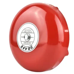 Rød 24V metal rund alarmklokke til sikkerhed og brandalarm