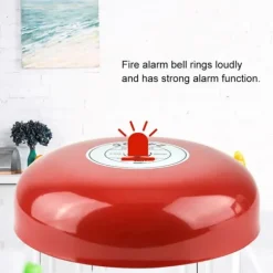 Rød 24V metal rund alarmklokke til sikkerhed og brandalarm