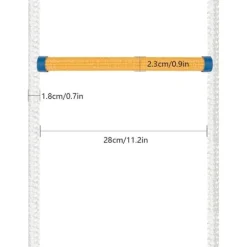 Redningsstige - Rebstige - 10 m - Brandfast - 2 Karabinhager - Maks. Belastning 200 kg - Til brandflugt