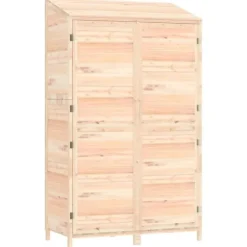 Redskabsskur i massiv grantræ - Haveskur til opbevaring | Størrelse: 102x52x174,5 cm