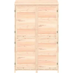 Redskabsskur i massiv grantræ - Haveskur til opbevaring | Størrelse: 102x52x174,5 cm