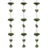 Regnkæde 3-pak, 123 cm, metal med fugle & klokke, med ophæng, grøn