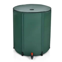 Regnvandstønde, 60 gallon bærbar sammenklappelig regnvandstønde, 24x32,5, grøn
