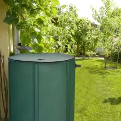 Regnvandstønde, 60 gallon bærbar sammenklappelig regnvandstønde, 24x32,5, grøn