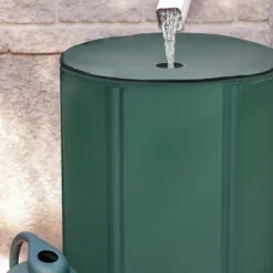 Regnvandstønde, 60 gallon bærbar sammenklappelig regnvandstønde, 24x32,5, grøn