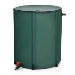 Regnvandstønde, 60 gallon bærbar sammenklappelig regnvandstønde, 24x32,5, grøn
