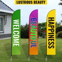 Reklameflagstangssæt, 488 cm, Aluminium, Udendørs Display