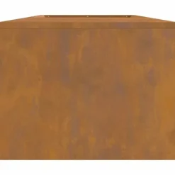 Rektangulær bålsted i forvitret stål - Udendørs bålplads | Farve: Brun | Størrelse: 160x45x35 cm