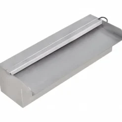 Rektangulær vandfaldsfontæne med LED-lys - Rustfrit stål | Størrelse: 30 cm
