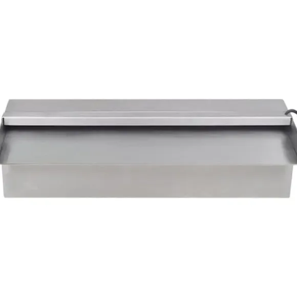 Rektangulær vandfaldsfontæne med LED-lys rustfrit stål 30 cm - Fontæne Til Pool - Fontæner Til Pools - Home & Living