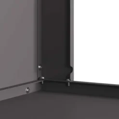 Rektangulært bålsted i koldvalset stål | Størrelse: 60x40x96 cm | Farve: Sort