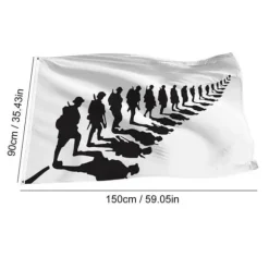 Remembrance Day Flag Polyester Flag Single Side Heavy Duty Flag for Heroes Modererende Erindring