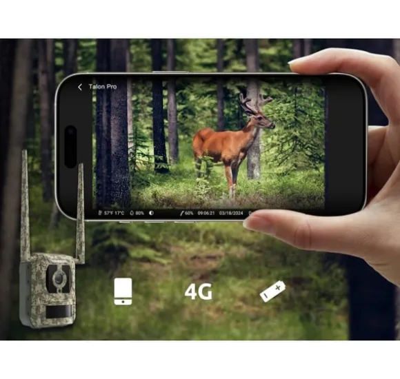 Reolink, 4K 4G Cellular Trail Camera med Live Streaming, Talon Series S130