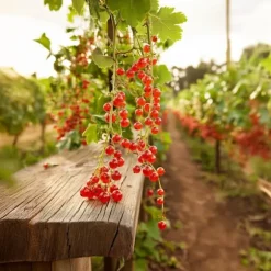 Ribs - Sæt med 4 - Ribes rubrum 'Jonkheer van Tets' - Højde 50-60cm - ⌀15cm