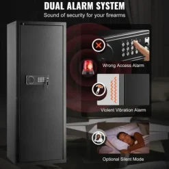 Rifle Safe 6-8 Våben, Digital Tastatur, Lås, Aftagelig Hylde, Stål, Sikker Opbevaring, Robust Design.