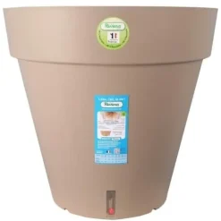 RIVIERA Loft urtepotte med vandreserve - Rund - Ø 50 x H 46 cm - Taupe