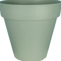 RIVIERA SOLEILLA rund blomlåda - Plast - Diameter 60 cm Lergrön