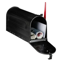 Robust amerikansk postkasse vintage sort