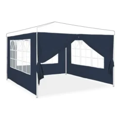 Robust blå pavillon sidevæg sæt med 4