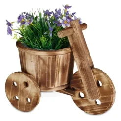 Robust blomstercykel i træ