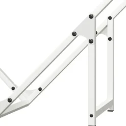 Robust brændestativ i koldvalset stål | Størrelse: 80x25x80 cm | Farve: Hvid