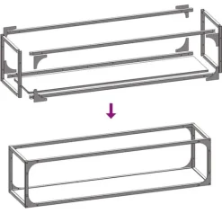 Robust brændestativ i koldvalset stål | 25x25x100 cm | Farve: Hvid