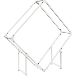 Robust brændestativ i koldvalset stål - Hvid | Størrelse: 100x25x100 cm