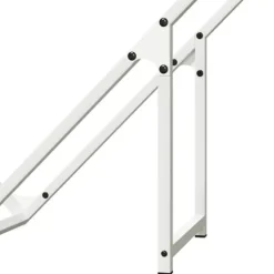 Robust brændestativ i koldvalset stål - Hvid | Størrelse: 100x25x100 cm