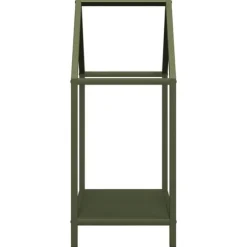 Robust brændestativ i koldvalset stål - Pejsebrændeholder | Farve: Olivengrøn | Størrelse: 40x25x60 cm