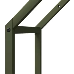 Robust brændestativ i koldvalset stål - Pejsebrændeholder | Farve: Olivengrøn | Størrelse: 40x25x60 cm