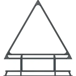 Robust brændestativ i koldvalset stål | 80x25x90 cm | Farve: Antracitgrå