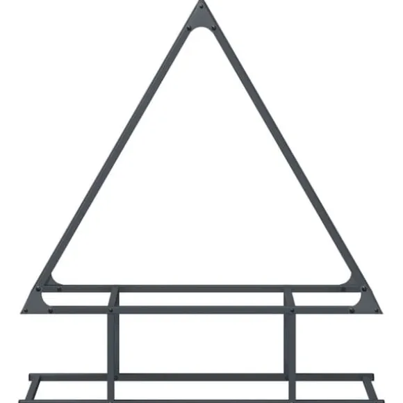 Robust brændestativ i koldvalset stål | 80x25x90 cm | Farve: Antracitgrå