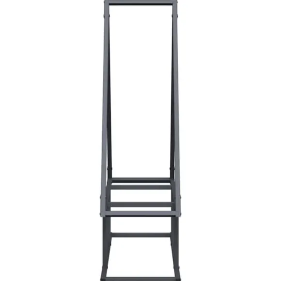 Robust brændestativ i koldvalset stål | 80x25x90 cm | Farve: Antracitgrå