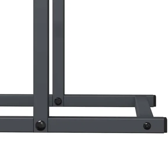 Robust brændestativ i koldvalset stål | 80x25x90 cm | Farve: Antracitgrå