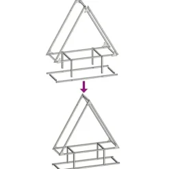 Robust brændestativ i koldvalset stål | 80x25x90 cm | Farve: Antracitgrå
