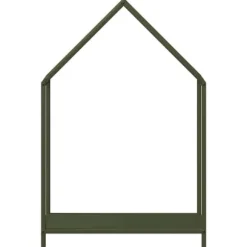 Robust brændestativ i koldvalset stål | Størrelse: 60x25x90 cm | Farve: Olivengrøn