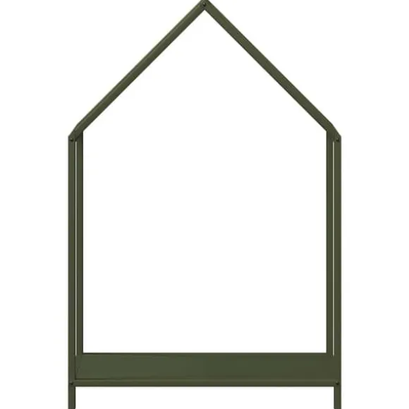 Robust brændestativ i koldvalset stål | Størrelse: 60x25x90 cm | Farve: Olivengrøn